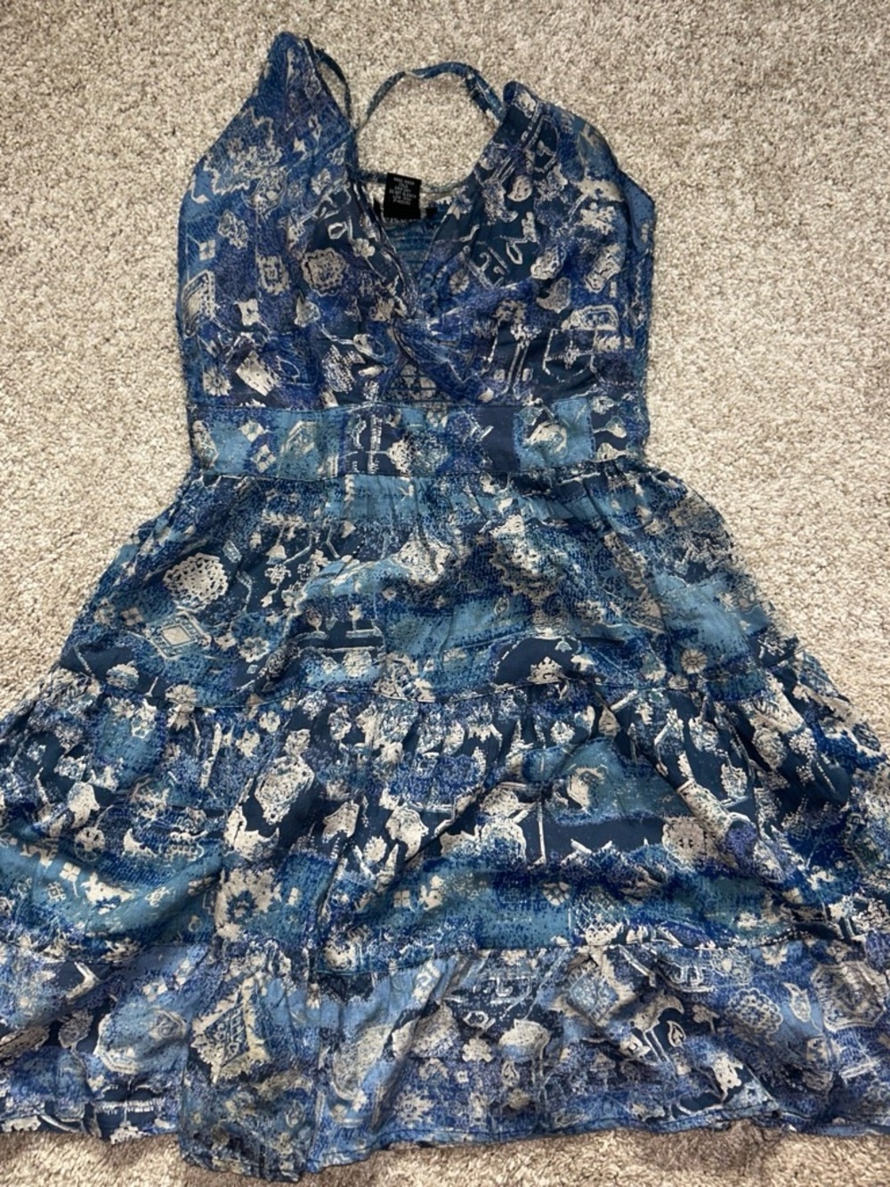 Blue summer dress mini